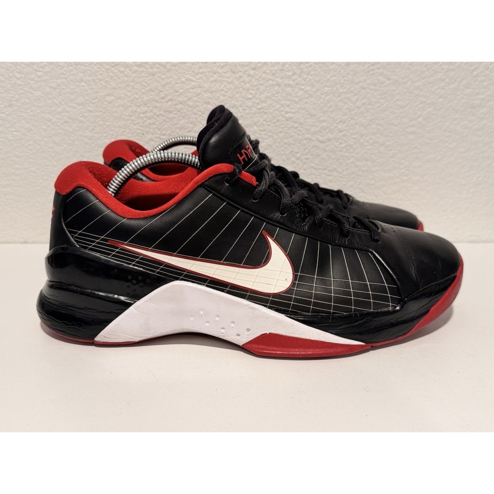 2009 Nike Hyperdunk Low Basketball Shoe Sz 10 Bred Black Red 386424-010 - Picture 6 of 13
